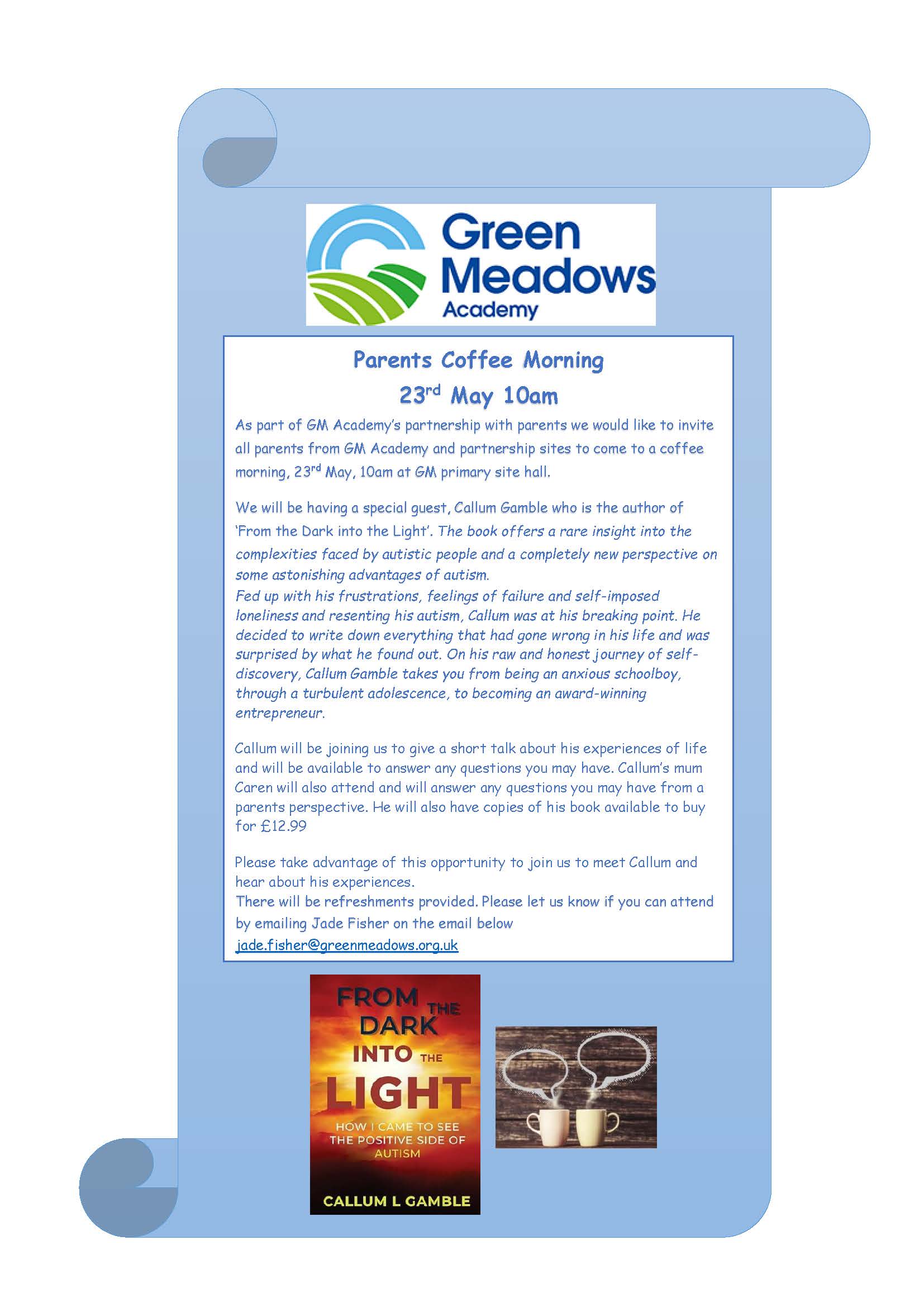 Coffee morning invite 23rd May 2024